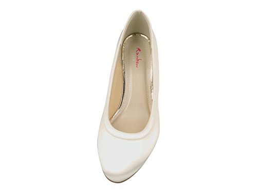 Elsa Color - Zapatos de Vestir para Mujer Blanco Blanco Marfil 42