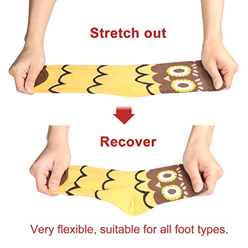 Emooqi Mujer Calcetines, 6 Pares Calcetines De Algodón Niña Calcetines Divertidos｜Acogedor Transpirable｜EU Tamaño 35~42｜Para Mujeres y Niñas Regalos De San Valentín De Uso Diario (Perro lindo)