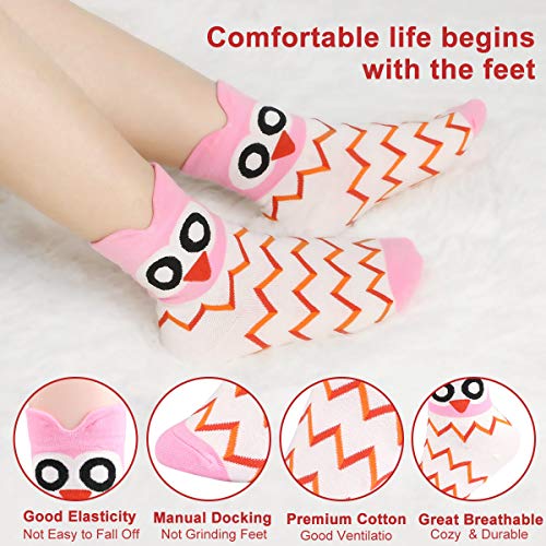 Emooqi Mujer Calcetines, 6 Pares Calcetines De Algodón Niña Calcetines Divertidos｜Acogedor Transpirable｜EU Tamaño 35~42｜Para Mujeres y Niñas Regalos De San Valentín De Uso Diario (Perro lindo)