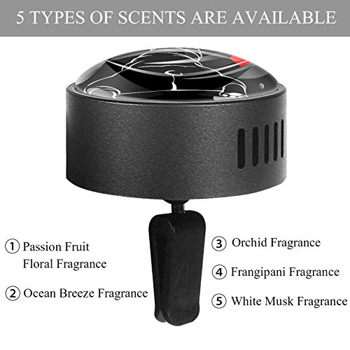 Eslifey Difusor de Aire para Coche con diseño de Bulldog francés, con Forma de corazón Rojo, de EVA para aromaterapia, difusor de aceites Esenciales, Fruta de la pasión