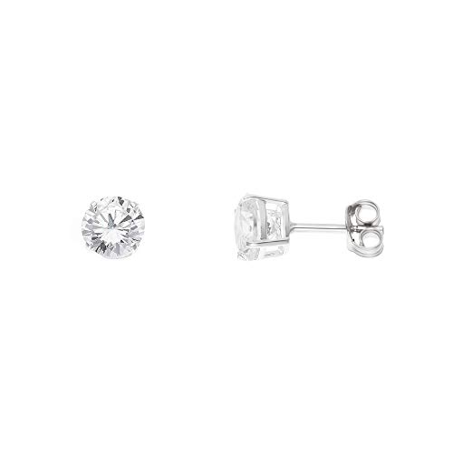 Essens – Pendientes solitarios – Joyería Prestige – Plata maciza 925 milésimas – Sistema de cochecito de seguridad