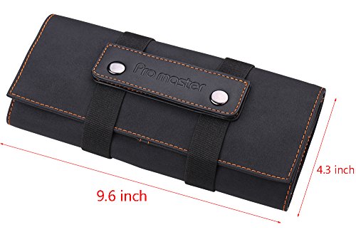 Estuche para utensilios de salón, tijeras de estilista, barbero, tejido blanco color negro