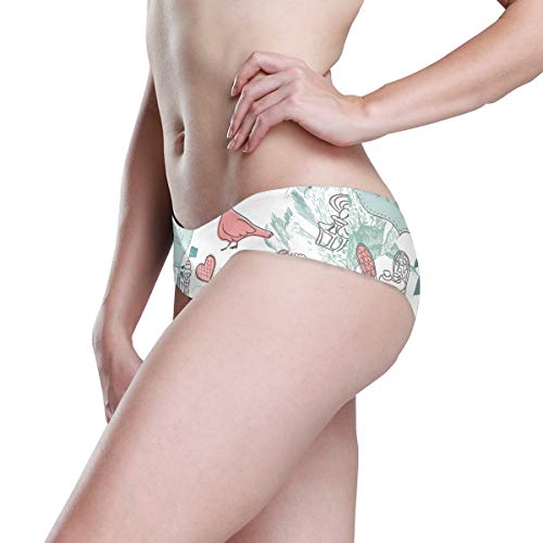FANTAZIO Je T'Aime Paris - Bragas para Mujer, cómodas, ultrasuaves 1 S