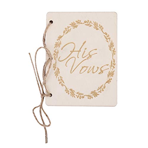 Fdit - Libro de votos de Boda, 2 Unidades, Madera de cáñamo, Libros de visitas, Recuerdos, Regalos de Novia, decoración de Boda
