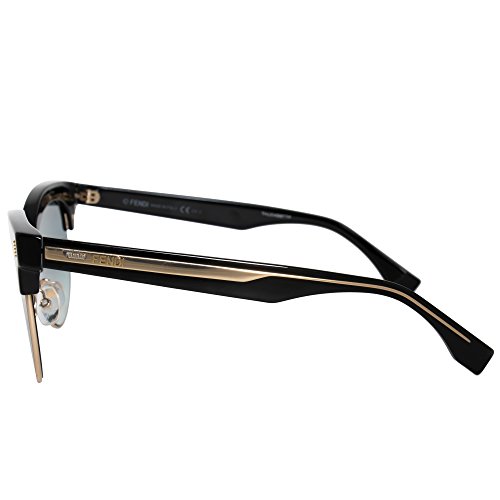 FENDI FF 0154/S EZ VJG Gafas de sol, Negro (Black/Green Sf Flsgun), 54 para Mujer