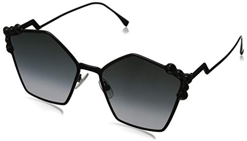 FENDI FF 0261/S 9O 2O5 Gafas de sol, Negro (Black/Grey), 57 para Mujer