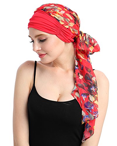 FocusCare Sombrero de bambú Tejidos de cáncer Las Mujeres Bricolaje fácil Atar quimio Bandana