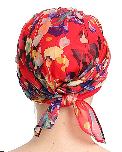 FocusCare Sombrero de bambú Tejidos de cáncer Las Mujeres Bricolaje fácil Atar quimio Bandana