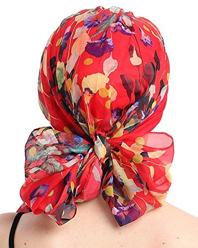 FocusCare Sombrero de bambú Tejidos de cáncer Las Mujeres Bricolaje fácil Atar quimio Bandana
