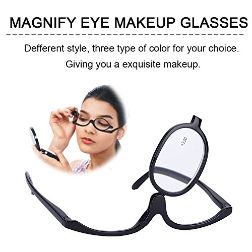 Gafas, lentes de maquillaje, lentes de aumento de ojos, lentes giratorios de lente única, herramientas esenciales de maquillaje femenino(#3)