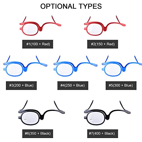 Gafas, lentes de maquillaje, lentes de aumento de ojos, lentes giratorios de lente única, herramientas esenciales de maquillaje femenino(#3)