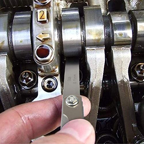 Galgas De Espesores, Feeler Gauge, Galga De Acero De 32 Cuchillas De Ddoble Marcado MéTrica E Imperial, Para Medir Ancho o Espesor De La Brecha.