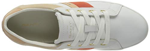 Gant Avona, Zapatillas para Mujer, Blanco (BR.Wht./BR. Coral G285), 38 EU