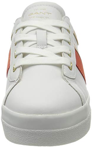 Gant Avona, Zapatillas para Mujer, Blanco (BR.Wht./BR. Coral G285), 38 EU