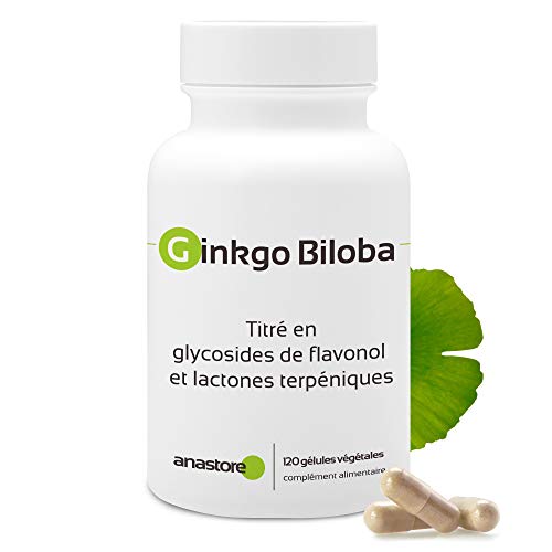 GINKGO BILOBA * 60 mg / 120 Cápsulas * Titulado al 24% min. de glucósidos de flavonol y al 6% min. de lactonas terpénicas * Cerebro