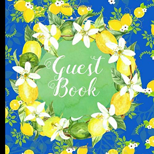 Guest Book: Gorgeous Lemons Party Guest Book Includes Gift Tracker and Picture Memory Section