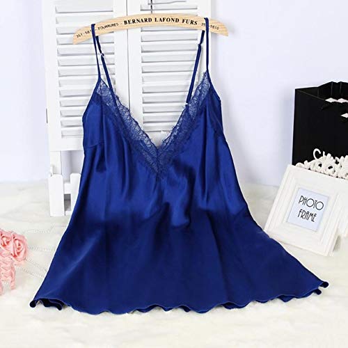 Handaxian Vestido de satén de Encaje para Mujer Pijama Suave y sólido Kimono Bata de baño Novia Novia túnica de Dama de Honor