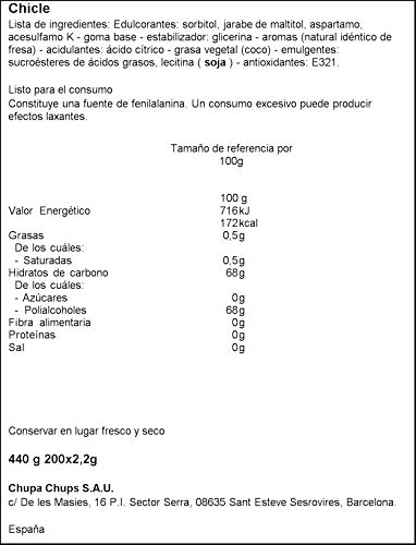 Happydent Fresa, Chicle Sin Azúcar - 200 unidades