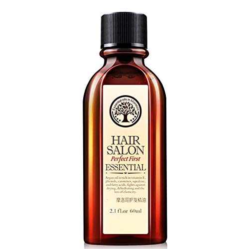 Hilai 1pc aceite de argán marroquí para seco y dañado pelo creciente aceites esenciales orgánicos Colágeno Queratina terapia(60ml/2OZ)