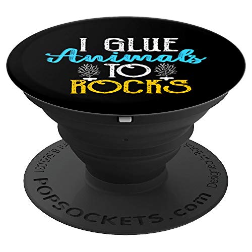 I Glue Animals To Rocks Funny Coral Frag Fish Tank Joke PopSockets Agarre y Soporte para Teléfonos y Tabletas