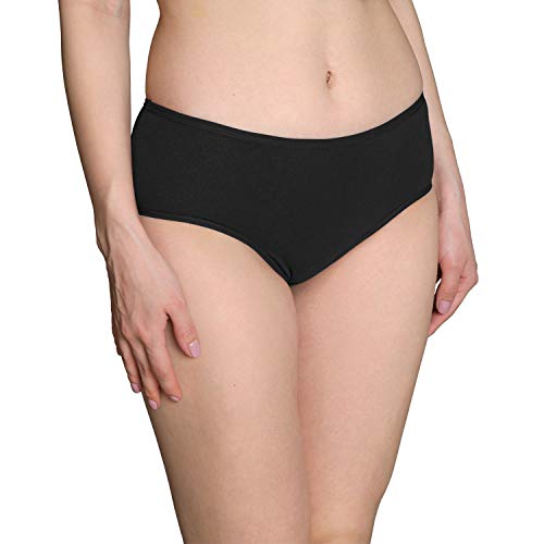 INNERSY Bragas Mujer Algodón Culotte de Sexy y Cómoda Ropa Interior Pack de 6 (XS-EU 36, 2Negro+2Gris+2Blanco)