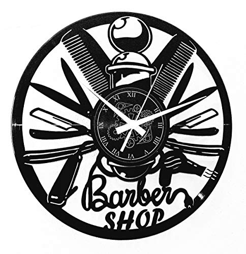 Instant Karma Clocks - Reloj de Pared de Vinilo, Idea de Regalo, Vintage, Hecho a Mano, para peluquería, peluquería o barbería