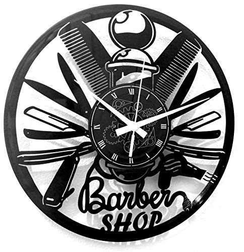 Instant Karma Clocks - Reloj de Pared de Vinilo, Idea de Regalo, Vintage, Hecho a Mano, para peluquería, peluquería o barbería
