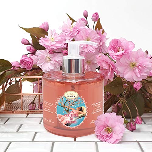 Jabón De Manos Liquido Con Flor De Cerezo Orgánica 300 ml Un Air d'Antan®/Jabón De Marsella Liquido /Jabon De Manos Con Aceite De Oliva y Aceite De Coco/Jabon Frances Manos Liquido