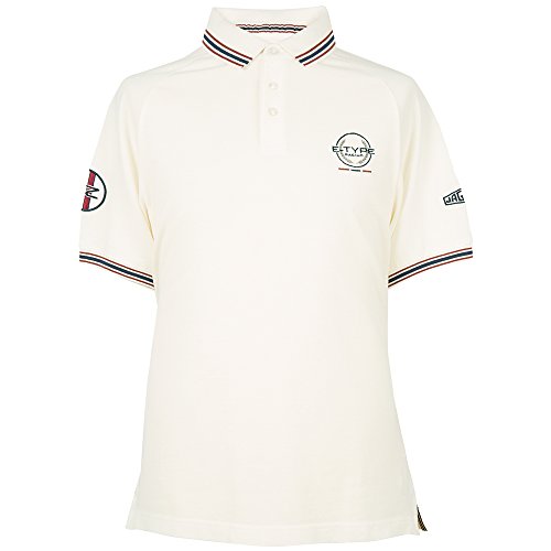 JAGUAR Heritage - Polo para Hombre, Hombre, Color Crema, tamaño 2 X-Grande