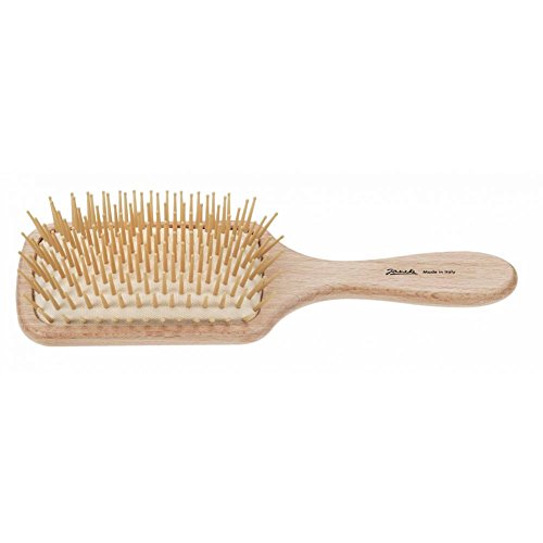 Jäneke cepillo cuerpo y púas redondeadas (madera de haya sobre base neumática Blanca – 119 g