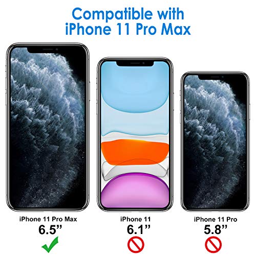 JETech Funda Compatible iPhone 11 Pro MAX (2019) 6,5", Carcasa Anti-Choques y Anti- Arañazos, Transparente