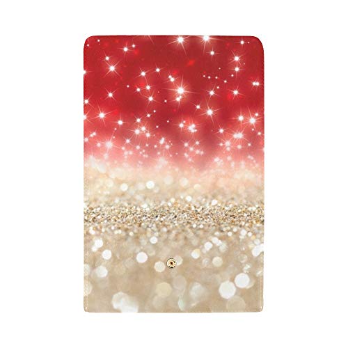 JOCHUAN Estrellas centelleadas abstractas de encargo únicas de la Navidad Foto de archivo Bolso largo de la caja del portatarjetas de crédito del monedero de la cartera triple de las mujeres