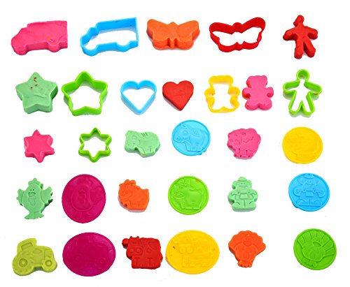 JOYIN Herramientas de Plastilina 44 Piezas Moldes Juguetes Educativos Juego de Imitación para Niños Bebé Regalo Cumpleaños
