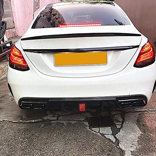JTAccord Protector de Parachoques difusor de alerón Trasero de Labios de Fibra de Carbono Real Mercedes Benz Clase C W205 Sport C43 AMG Sedan 4 Puertas 2015-2020, Accesorios
