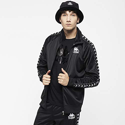 Kappa Egisto Auth Jkt Sudadera, Hombre, Black/White, S