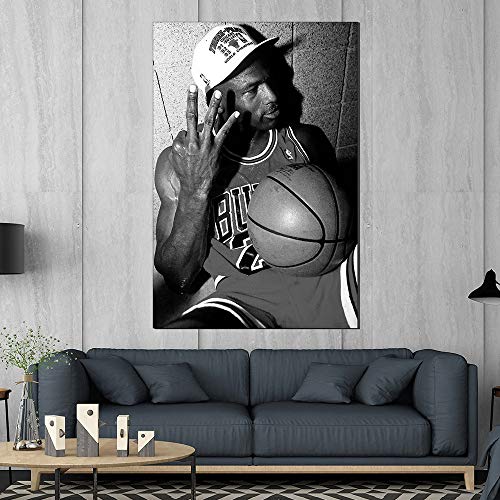 Karen Max Michael Jordan Slam Dunk Air Basketball Legende New Home Regalos Wohnkultur Sport Poster Ölgemälde Lienzo Imprenta, 40 x 60 cm