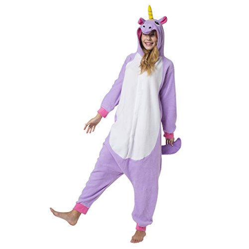 Katara- Pijama (10+ Modelos) Disfraz Animales Cosplay Adultos, Color unicornio morado, Talla 165-175cm (1744)