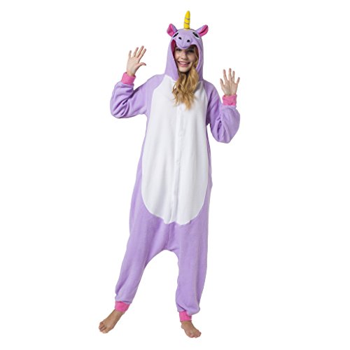 Katara- Pijama (10+ Modelos) Disfraz Animales Cosplay Adultos, Color unicornio morado, Talla 165-175cm (1744)