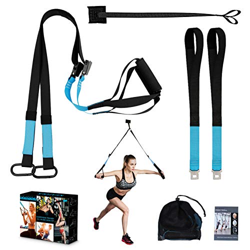 KEAFOLS Entrenamiento en Suspensión, Eentrenador en Suspensión Correa de Suspensión Suspension trainer Suspensión de Fitness Pro Ejercicio para Fortalecimiento Resistencia Carga Hasta 400kg