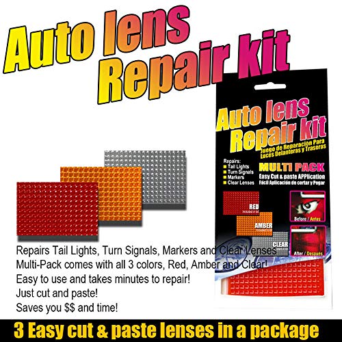 Kit de reparación de lentes de coche para reparaciones de luces traseras, luces de giro, fabricantes y lentes transparentes.