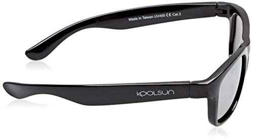 koolsun bebés y niños gafas de sol Wave Fashion 1 +, 100% protección UV, Negro, 1-5 años