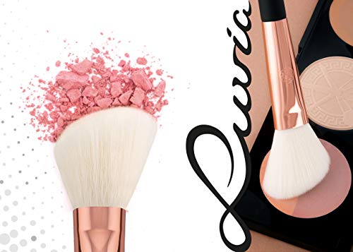 La Mejor Brocha para el Blush para Iluminar las Mejillas – Pincel para Blush en polvo, mineral y liquido – Contorno Mejillas – Brocha Blush Vegan Signature VS 213