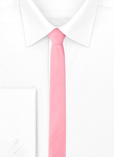 Ladeheid Corbatas Estrechas Diversidad de Colores Accesorios Ropa Hombre SP-5 (150cm x 5cm, Rosa)