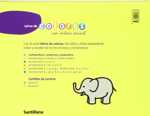 Letras de colores, lectoescritura, Educación Infantil. Cuaderno 1