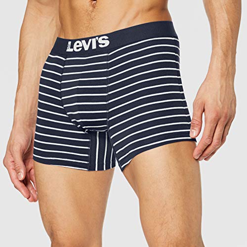 Levi's Levis Men Vintage Stripe YD Boxer 2P, Multicolor (Navy 321), Large (Pack de 2) para Hombre