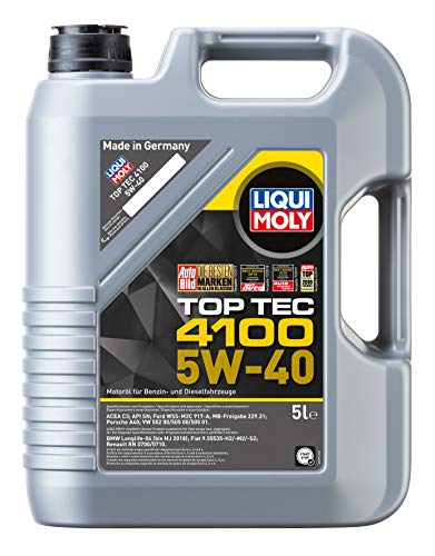 Liqui Moly 9511 - Aceite de motor, Top Tec, 4100, 5W-40, Booklet, 5 L