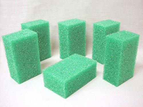 LOTE 6 ESPONJAS VERDE ESPECIAL PARA USO DE LA FANTASTICA PIEDRA BLANCA