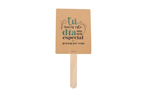 Lote de 18 Pai Pai de Papel Cartón Kraft con FRASES GRACIAS - Originales Pai pais Abanicos de Cartón Papel Baratos