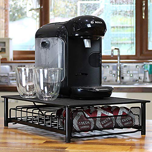 Maison & White Tassimo 60 Pod Holder | Cajón de cápsulas y soporte para máquina de café Negro