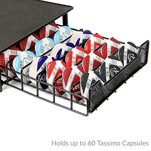 Maison & White Tassimo 60 Pod Holder | Cajón de cápsulas y soporte para máquina de café Negro